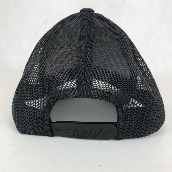 Pacific Headwear Unisex One Size 104C Pro Model Black Red Snapback Hat Cap - Picture 4 of 7